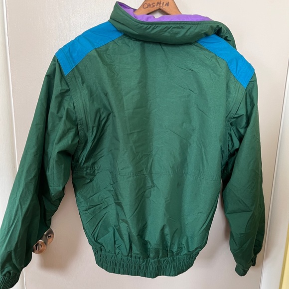 Vintage MARKER Retro 90s 80s Snowboard Ski Zip Off Sleeves Block Colors Hood, L - Picture 7 of 9